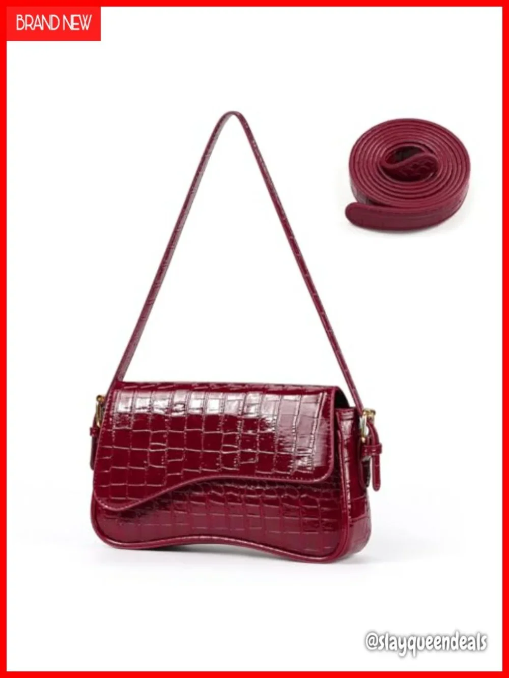 PU Leather Hobo Bag Y2K Crossbody Clutch with 2 Adjustable Straps Saddle Purse